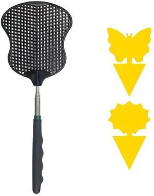 Fly Swatter 1 PCS, Durable Heavy Duty Plastic Fly Swatters, Stainless Steel Telescopic FlySwatter for Indoors/Outdoor/Kitchen/Garden,Black (10040-01*L08) Fly Swatter 1 PCS, Durable Heavy Duty Plastic Fly Swatters, Stainless Steel Telescopic FlySwatter for Indoors/Outdoor/Kitchen/Garden,Black (10040-01*L08)