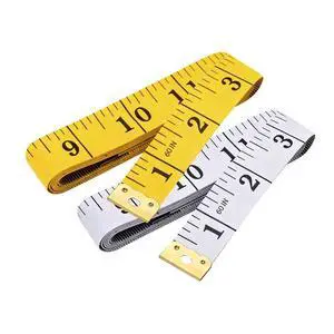 Soft Tape Pack of 2 Measure Dual Scale Standard & Metric Measurements Tape Scale Body Measuring Tape for Weight Loss Tailor Craft Ruler 60 Inches (White+Yellow) Soft Tape Pack of 2 Measure Dual Scale Standard & Metric Measurements Tape Scale Body Measuring Tape for Weight Loss Tailor Craft Ruler 60 Inches (White+Yellow)