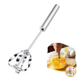 Stainless Steel Semi-Automatic Whisk Wider Hand Push Rotary Whisk Versatile Mixer Stirrer Tool Hand Blender Rotary Egg Beater for Cooking, Blending, Mixing, Stirring, Whipping (12in) Stainless Steel Semi-Automatic Whisk Wider Hand Push Rotary Whisk Versatile Mixer Stirrer Tool Hand Blender Rotary Egg Beater for Cooking, Blending, Mixing, Stirring, Whipping (12in)