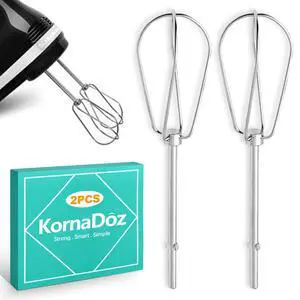 2 Pack Heavy Duty Stainless Steel Hand Mixer Beaters, Replacement Attachments for 9-Speed Electric Handheld Mixers, Turbo Whisk Accessories for Baking, Cooking & Whipping Cream 2 Pack Heavy Duty Stainless Steel Hand Mixer Beaters, Replacement Attachments for 9-Speed Electric Handheld Mixers, Turbo Whisk Accessories for Baking, Cooking & Whipping Cream