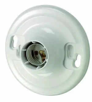 One-Piece Incandescent Lampholder, Keyless, 8829-CW4, White One-Piece Incandescent Lampholder, Keyless, 8829-CW4, White
