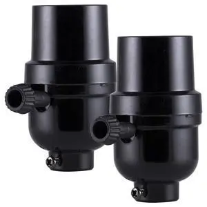 3-Way Socket, 2 Pack, Turn for Low, Medium and High Settings, DIY Project, UL Listed, Black, 54603 | Adjustable Knob for High, Low Light Levels, Repair/Replace Floor and Table Lamps, Project 3-Way Socket, 2 Pack, Turn for Low, Medium and High Settings, DIY Project, UL Listed, Black, 54603 | Adjustable Knob for High, Low Light Levels, Repair/Replace Floor and Table Lamps, Project