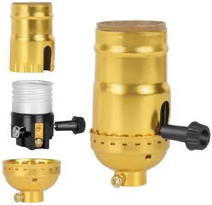 2-Way Lamp Socket Replacement, E26 UL Listed Turn Knob Socket | UL Listed E26 Replacement Socket With Turn Knob Switch for Reliable Lamp Repairs, DIY Projects & Vintage Restoration 2-Way Lamp Socket Replacement, E26 UL Listed Turn Knob Socket | UL Listed E26 Replacement Socket With Turn Knob Switch for Reliable Lamp Repairs, DIY Projects & Vintage Restoration