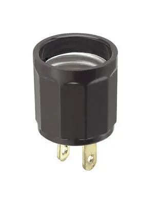 15 Amp, 660 Watt Outlet to Lampholder Adapter, 61, Brown 15 Amp, 660 Watt Outlet to Lampholder Adapter, 61, Brown