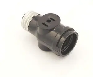 Two Outlet Socket Adapter, 1403, Black Two Outlet Socket Adapter, 1403, Black