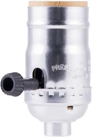 Power Gear 3-Way Lamp Socket, Medium Base, Silver, 1 Pack | Adjustable Knob for High, Medium, and Low Light Levels, Repair/Replace Floor and Table Lamps, DIY Project Power Gear 3-Way Lamp Socket, Medium Base, Silver, 1 Pack | Adjustable Knob for High, Medium, and Low Light Levels, Repair/Replace Floor and Table Lamps, DIY Project