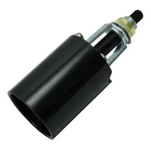 Incandescent Lampholder, Bottom Turn Knob Switch, Candle, Medium Base, 660W-250V, 2 Leg Steel Bracket Assembly Pinned to Socket, 4155-51, Black Incandescent Lampholder, Bottom Turn Knob Switch, Candle, Medium Base, 660W-250V, 2 Leg Steel Bracket Assembly Pinned to Socket, 4155-51, Black