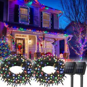 2 Pack Solar String Lights for Outside,Each 33Ft 100 LED Solar String Lights Outdoor Waterproof with 8 Modes,Solar Lights Outdoor for Patio, Garden, Tree, Party Decor-Multicolor 2 Pack Solar String Lights for Outside,Each 33Ft 100 LED Solar String Lights Outdoor Waterproof with 8 Modes,Solar Lights Outdoor for Patio, Garden, Tree, Party Decor-Multicolor