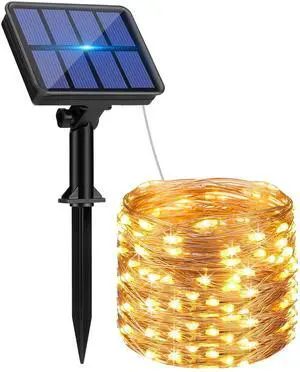 Solar String Lights Outdoor, 33 FT 80LED Fairy Lights | Solar Twinkle Light Outside Waterproof, 8 Modes, Copper Wire Solar Powered for Christmas Garden Tree Wedding Party,Warm White Solar String Lights Outdoor, 33 FT 80LED Fairy Lights | Solar Twinkle Light Outside Waterproof, 8 Modes, Copper Wire Solar Powered for Christmas Garden Tree Wedding Party,Warm White