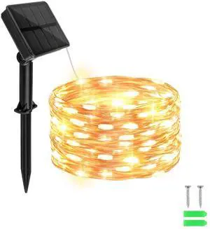 Solar Fairy Lights Outdoor Waterproof,16.4ft 50LED Solar String Lights for Outside 8 Modes for Patio Backyard Garden Deorations Warm White 1 Pack Solar Fairy Lights Outdoor Waterproof,16.4ft 50LED Solar String Lights for Outside 8 Modes for Patio Backyard Garden Deorations Warm White 1 Pack