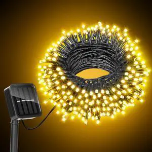 Solar Christmas Lights Outdoor Waterproof Solar String Lights Outdoor with 8 Lighting Modes for Garden Yard Pathway Fence, 50LED 23FT, Warm White Solar Christmas Lights Outdoor Waterproof Solar String Lights Outdoor with 8 Lighting Modes for Garden Yard Pathway Fence, 50LED 23FT, Warm White