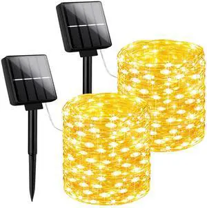 Solar String Lights Outdoor Waterproof, 2-Pack Total 80FT 200LED Solar Fairy Lights with 8 Lighting Modes, Solar Twinkle Lights for Patio Christmas Party Tree Yard Decoration (Warm White) Solar String Lights Outdoor Waterproof, 2-Pack Total 80FT 200LED Solar Fairy Lights with 8 Lighting Modes, Solar Twinkle Lights for Patio Christmas Party Tree Yard Decoration (Warm White)