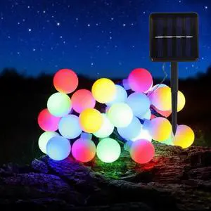 Solar String Lights Outdoor Waterproof, 30 LED 9.8Ft Total, Solar Powered Globe Patio Lights with 8 Lighting Modes for Garden Yard Porch Wedding Party Decor (Multicolor) Solar String Lights Outdoor Waterproof, 30 LED 9.8Ft Total, Solar Powered Globe Patio Lights with 8 Lighting Modes for Garden Yard Porch Wedding Party Decor (Multicolor)