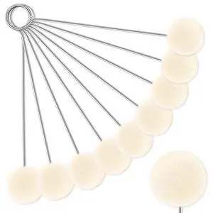 10 Pack Wool Daubers Ball Brush with Metal Handle Leather Dye Applicator Tool for Leather Crafting, Gluing, Staining, Shoe Polish & DIY Projects 10 Pack Wool Daubers Ball Brush with Metal Handle Leather Dye Applicator Tool for Leather Crafting, Gluing, Staining, Shoe Polish & DIY Projects
