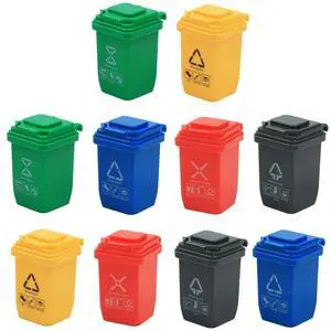 10Pcs Creative Trash Can Miniature Mini Trash Bin Sorting Bucket Scene Ornament 10Pcs Creative Trash Can Miniature Mini Trash Bin Sorting Bucket Scene Ornament