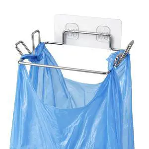 Hanging Trash Can Under Sink Bag Hanger | Stainless Steel Portable Garbage Bins with Wall Sticker Base Kitchen Waste Bins, for Cupboards Kitchen Cabinet Door Hanging Trash Can Under Sink Bag Hanger | Stainless Steel Portable Garbage Bins with Wall Sticker Base Kitchen Waste Bins, for Cupboards Kitchen Cabinet Door