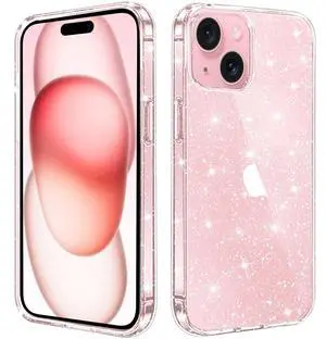 Compatible with iPhone 15 Case Glitter, Clear Transparent Soft TPU Sparkle Anti-Scratch Shockproof Protective Phone Bumper, Women Girls Slim Bling Sparkly Phone Case Compatible with iPhone 15 Case Glitter, Clear Transparent Soft TPU Sparkle Anti-Scratch Shockproof Protective Phone Bumper, Women Girls Slim Bling Sparkly Phone Case