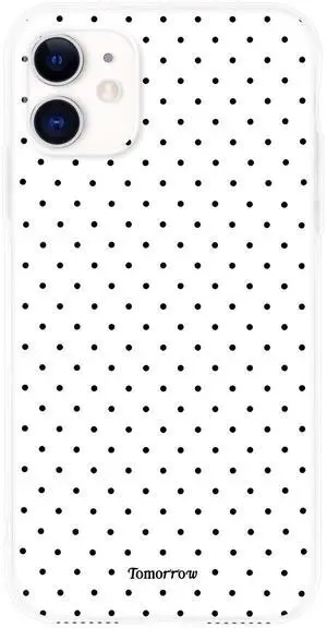 Cute Polka Dot Phone Case Compatible with iPhone 11, Girly Aesthetic Design Soft TPU Shockproof Cases Cover for Girls Women, White Cute Polka Dot Phone Case Compatible with iPhone 11, Girly Aesthetic Design Soft TPU Shockproof Cases Cover for Girls Women, White