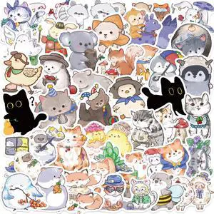 Cute Animals Stickers for Kids Teens, 50PCS Funny Anime Animal Waterproof Vinyl Stickers for Water Bottle,Laptop,Scrapbook,Journal, Kawaii Cat Rabbit Duck Pet Decals, Party Supplies Cute Animals Stickers for Kids Teens, 50PCS Funny Anime Animal Waterproof Vinyl Stickers for Water Bottle,Laptop,Scrapbook,Journal, Kawaii Cat Rabbit Duck Pet Decals, Party Supplies