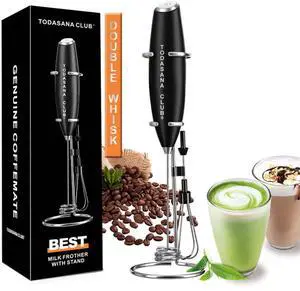 2026 Frother Wand, BEST Double Whisk Milk Frother Handheld- High Powered 19000rpm/min For Coffee With Improved Motor Electric Drink Mixer For Cappuccino, Frappe, Matcha & More 2026 Frother Wand, BEST Double Whisk Milk Frother Handheld- High Powered 19000rpm/min For Coffee With Improved Motor Electric Drink Mixer For Cappuccino, Frappe, Matcha & More