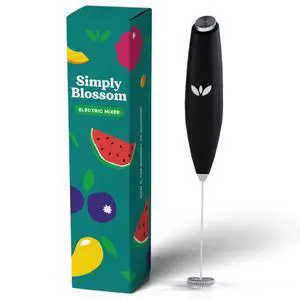 Blossom Milk Frother, Electric Handheld Mixer, Battery Operated | Drink Stirrer, Frothing Wand for Greens, Coffee, Matcha, Protein, Stainless Steel Blossom Milk Frother, Electric Handheld Mixer, Battery Operated | Drink Stirrer, Frothing Wand for Greens, Coffee, Matcha, Protein, Stainless Steel