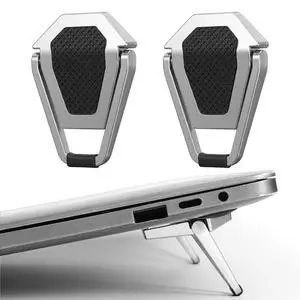 Laptop Feet, 2 Pcs Portable Zinc Alloy Small Laptop Stand | With 1 Pair Silicone Pads And Replacement Self-Adhesive Pads,Ergonomic Anti-Slip Cooling Keyboard Lifter for 12-20 In Laptops Laptop Feet, 2 Pcs Portable Zinc Alloy Small Laptop Stand | With 1 Pair Silicone Pads And Replacement Self-Adhesive Pads,Ergonomic Anti-Slip Cooling Keyboard Lifter for 12-20 In Laptops