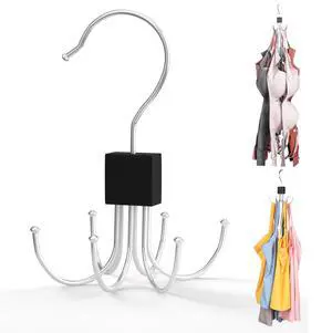 Tank Top Hanger,Rotatable Bra Hanger,Max 18 Storage Capacity Sports Bra Hangers,Space Saving Hangers for Dorm,Closet Organizers and Storage,Closet Organizer for Belt,Scarf, Purse,Black Tank Top Hanger,Rotatable Bra Hanger,Max 18 Storage Capacity Sports Bra Hangers,Space Saving Hangers for Dorm,Closet Organizers and Storage,Closet Organizer for Belt,Scarf, Purse,Black