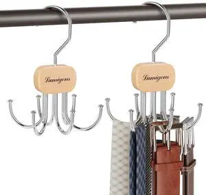 Belt Hanger, Belt Organizer for Closet,Rotatable Tie Rack,Belt Holder,Hanging Closet Organizer Hook for Belt, Bra, Tank Top, Tie, Scarf, Purse,1PCS,Natural Belt Hanger, Belt Organizer for Closet,Rotatable Tie Rack,Belt Holder,Hanging Closet Organizer Hook for Belt, Bra, Tank Top, Tie, Scarf, Purse,1PCS,Natural