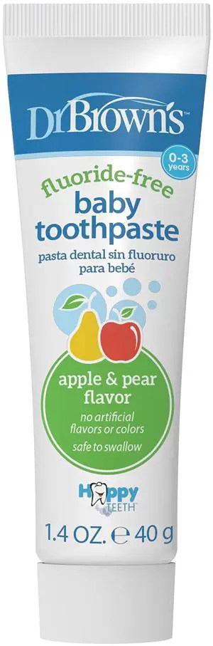 Fluoride-Free Baby Toothpaste, Apple Pear, 1-Pack Fluoride-Free Baby Toothpaste, Apple Pear, 1-Pack