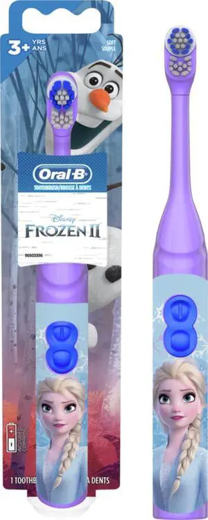 Kids Battery Power Electric Toothbrush Featuring Disney's Frozen for Children and Toddlers age 3+, Soft (Characters May Vary) Kids Battery Power Electric Toothbrush Featuring Disney's Frozen for Children and Toddlers age 3+, Soft (Characters May Vary)