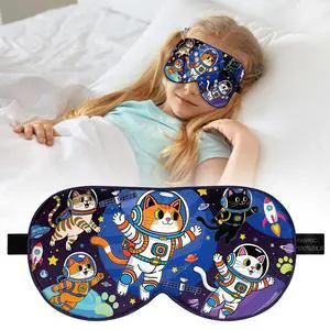 Kids Silk Sleep Mask, 100% Mulberry Silk Eye Mask with Adjustable Strap | Soft Blackout Boys Girls Sleeping Mask, Cute Printed Blindfold for Travel/School/Bed, Gift for Ages 515 Kids Silk Sleep Mask, 100% Mulberry Silk Eye Mask with Adjustable Strap | Soft Blackout Boys Girls Sleeping Mask, Cute Printed Blindfold for Travel/School/Bed, Gift for Ages 515