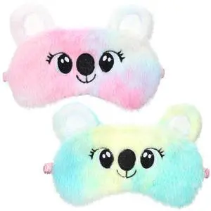 Koala Sleep Mask, 2 Pcs Cute Soft Plush Sleeping Eye Mask Colorful Sleep Masks Comfortable Funny Animal Sleeping Blindfold Cover for Women Home Travel Sleepover Party (Koala Style) Koala Sleep Mask, 2 Pcs Cute Soft Plush Sleeping Eye Mask Colorful Sleep Masks Comfortable Funny Animal Sleeping Blindfold Cover for Women Home Travel Sleepover Party (Koala Style)