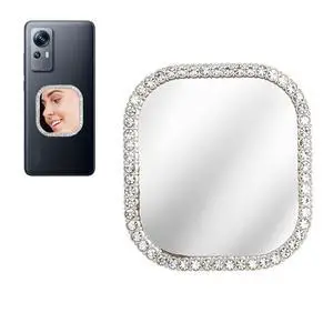 Phone Mirror Stick On Cellphone Stick-On Mirrors Square Phone Mirror with Adhesive Tape Rectangle Mirrors Smartphone Charm Silver Zinc Alloy Frame for Smartphone Phones Case Decoration Phone Mirror Stick On Cellphone Stick-On Mirrors Square Phone Mirror with Adhesive Tape Rectangle Mirrors Smartphone Charm Silver Zinc Alloy Frame for Smartphone Phones Case Decoration