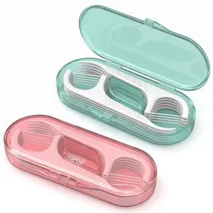 Dental Floss Picks Portable Dispenser, Travel Flossers Holder Case | Flossing for Teeth Cleaning, Oral CareEssentials for Home, Office and Travel Refillable Dental Floss Picks Portable Dispenser, Travel Flossers Holder Case | Flossing for Teeth Cleaning, Oral CareEssentials for Home, Office and Travel Refillable