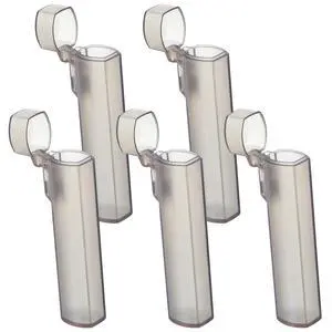 5Pcs Pocket Toothpick Holder, Toothpick Holder for Purse with Spring-Open Lid Design, Toothpick Holder Pocket Translucent Gray Case for Dental Floss Sticks and Small Essentials Storage 5Pcs Pocket Toothpick Holder, Toothpick Holder for Purse with Spring-Open Lid Design, Toothpick Holder Pocket Translucent Gray Case for Dental Floss Sticks and Small Essentials Storage