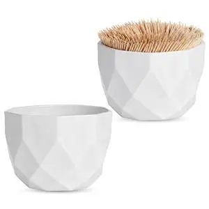 2 Pcs Toothpick Holder Dispenser Cocktail Pick Holder Decorative Toothpick Dish and Holders White Toothpicks Holders for Table Home Kitchen Restaurant Parties Wedding Get Together Elegant Home Decor 2 Pcs Toothpick Holder Dispenser Cocktail Pick Holder Decorative Toothpick Dish and Holders White Toothpicks Holders for Table Home Kitchen Restaurant Parties Wedding Get Together Elegant Home Decor