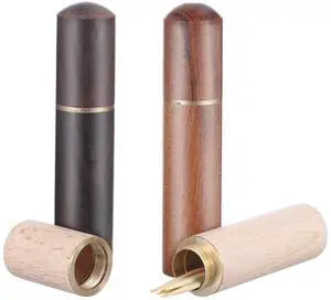 Tooth Picks Holder Dispenser - 3 Pack Wooden Travel Toothpicks Case Pocket Pick Holder for Purse - Portable Toothpick Easy Carry for Men Women Tooth Picks Holder Dispenser - 3 Pack Wooden Travel Toothpicks Case Pocket Pick Holder for Purse - Portable Toothpick Easy Carry for Men Women