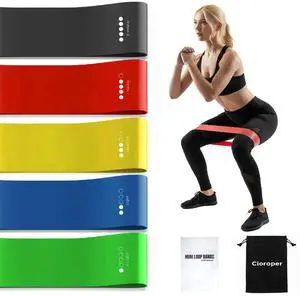 Resistance Bands for Working Out Exercise Loop Bands Workout Bands Set for Men Women Body Stretching, Pilates Yoga Physical Therapy, Leg Glute Arm Exercise Kit, Set of 5 Resistance Bands for Working Out Exercise Loop Bands Workout Bands Set for Men Women Body Stretching, Pilates Yoga Physical Therapy, Leg Glute Arm Exercise Kit, Set of 5