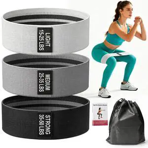 Resistance Bands Set for Working Out:Professional Exercise Bands | 3 PCS Professional Exercise Bands for Yoga, Pilates, Booty, Leg Training , Fabric Stretch Bands For Women Men Home Gym Resistance Bands Set for Working Out:Professional Exercise Bands | 3 PCS Professional Exercise Bands for Yoga, Pilates, Booty, Leg Training , Fabric Stretch Bands For Women Men Home Gym