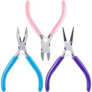 3 Pack Jewelry Pliers Set Tools for Jewelry Making and Repair | Needle Nose; Round Nose; Wire Cutters Chain Nose Pliers; Jewelry Making Repair Wire cut 3 Pack Jewelry Pliers Set Tools for Jewelry Making and Repair | Needle Nose; Round Nose; Wire Cutters Chain Nose Pliers; Jewelry Making Repair Wire cut