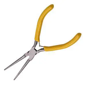 Mini Needle Nose Plier, Metal Non-Serrated Precision Pliers with Anti-Slip Grip Handle, Auto Long Nose Plier Accessory for Bending Wires, Jewelry Making, and Small Object Gripping(Needle) Mini Needle Nose Plier, Metal Non-Serrated Precision Pliers with Anti-Slip Grip Handle, Auto Long Nose Plier Accessory for Bending Wires, Jewelry Making, and Small Object Gripping(Needle)