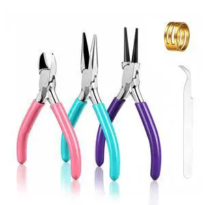 Pliers for Jewelry Making, 3 Pcs Set Needle Nose Wire Cutters | Jewelry Making Tools For Wire Wrapping, Beading, Crafts & Jewelry Repair. Durable, Rustproof, Non-Slip Handles. Pliers for Jewelry Making, 3 Pcs Set Needle Nose Wire Cutters | Jewelry Making Tools For Wire Wrapping, Beading, Crafts & Jewelry Repair. Durable, Rustproof, Non-Slip Handles.