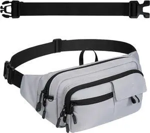 Fanny Pack Waist Bag: 3L Waist Pack with Anti-Theft RFID Blocking, 9 Pockets & Adjustable Belt Water Resistant Hip Pack for Women Men Travel Hiking Running Fanny Pack Waist Bag: 3L Waist Pack with Anti-Theft RFID Blocking, 9 Pockets & Adjustable Belt Water Resistant Hip Pack for Women Men Travel Hiking Running