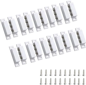 MC-31B NC/NO Surface Mount Magnetic Reed Door/Window Switch, Contact Sensor for Home Security & Burglar Alarms, Sets of 10, White MC-31B NC/NO Surface Mount Magnetic Reed Door/Window Switch, Contact Sensor for Home Security & Burglar Alarms, Sets of 10, White