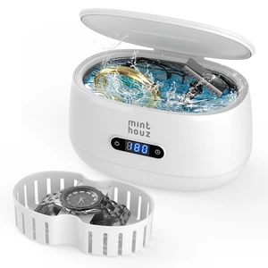 40kHz Ultrasonic Jewelry Cleaner Machine 5 Cleaning Modes, Professional Sterling Silver Sonic Cleaner for Jewelry, Watch Strap, Eyeglass, Ring & Dentures Cleaning 40kHz Ultrasonic Jewelry Cleaner Machine 5 Cleaning Modes, Professional Sterling Silver Sonic Cleaner for Jewelry, Watch Strap, Eyeglass, Ring & Dentures Cleaning