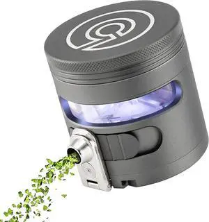 - Tectonic9 Herb Grinder Automatic Electric Herbal Spice Dispenser Large 2.5" Aluminum Alloy (Grey), For Home & Kitchen Only - Tectonic9 Herb Grinder Automatic Electric Herbal Spice Dispenser Large 2.5" Aluminum Alloy (Grey), For Home & Kitchen Only