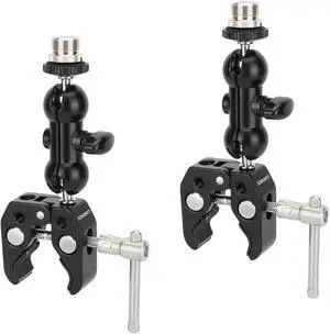 Crab Clamp & 360°Ball Head with 5/8"-27 Screw for Microphone(2 Pieces) - 3130 Crab Clamp & 360°Ball Head with 5/8"-27 Screw for Microphone(2 Pieces) - 3130