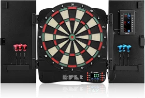 Electronic Dartboard Cabinet with LED Scoreboard Digital Soft Tip Set with 40 Games & 420 Variants, 6 Darts, 100 Tips Electronic Dartboard Cabinet with LED Scoreboard Digital Soft Tip Set with 40 Games & 420 Variants, 6 Darts, 100 Tips
