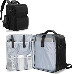 Projector Backpack with 15.6 Inch Laptop Sleeve, Projector Bag with 2 Large Compartments (Compatible with Most Major Projectors), Black Projector Backpack with 15.6 Inch Laptop Sleeve, Projector Bag with 2 Large Compartments (Compatible with Most Major Projectors), Black