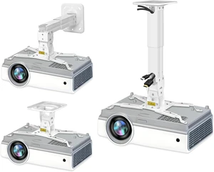 Heavy Duty Projector Ceiling Mount Max Load 45lbs/21kg, Extendable 11.4-15.3in/29-39cm, Universal Angle Adjustable, White Heavy Duty Projector Ceiling Mount Max Load 45lbs/21kg, Extendable 11.4-15.3in/29-39cm, Universal Angle Adjustable, White